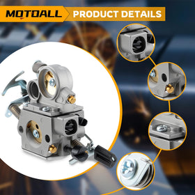 MOTOALL carburetor installation view with gasket alignment for a clean seal.