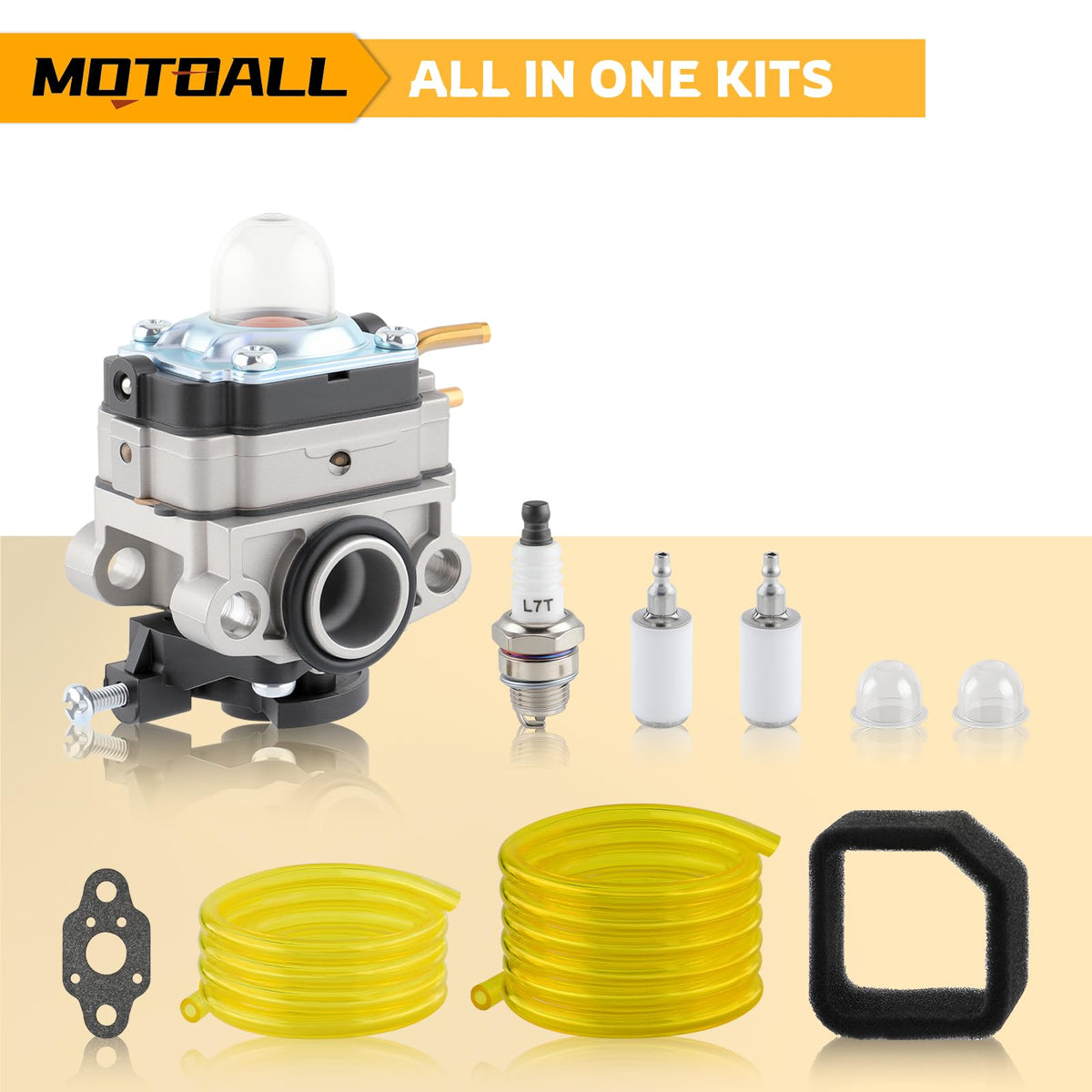 MOTOALL complete tune-up kit for 25–26cc trimmers.