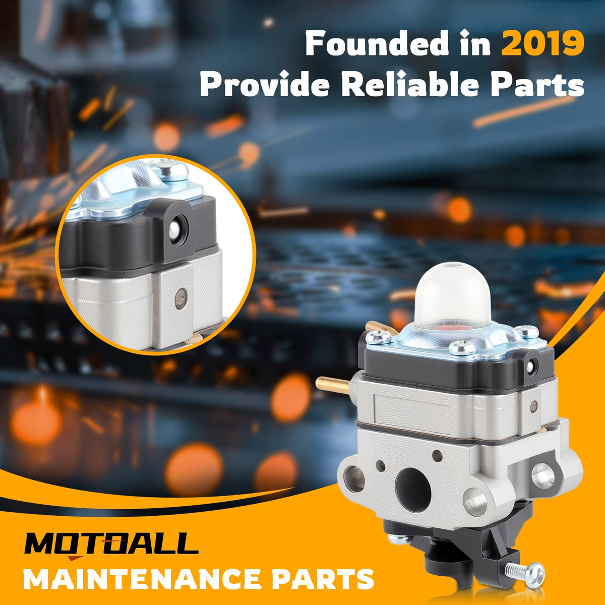 MOTOALL fuel lines included for dependable fuel flow.