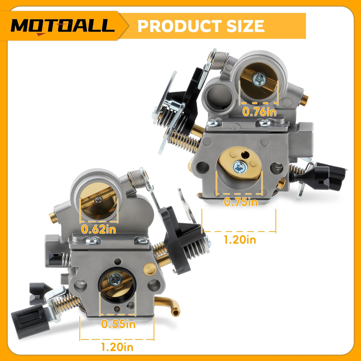 Gasket set from MOTOALL included with the carburetor for reliable seals.