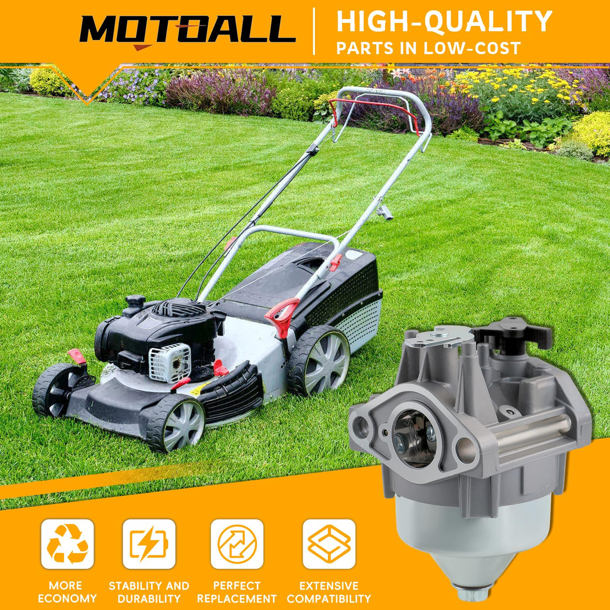 MOTOALL Honda GCV160LA replacement image showing compatibility with Ryobi pressure washer