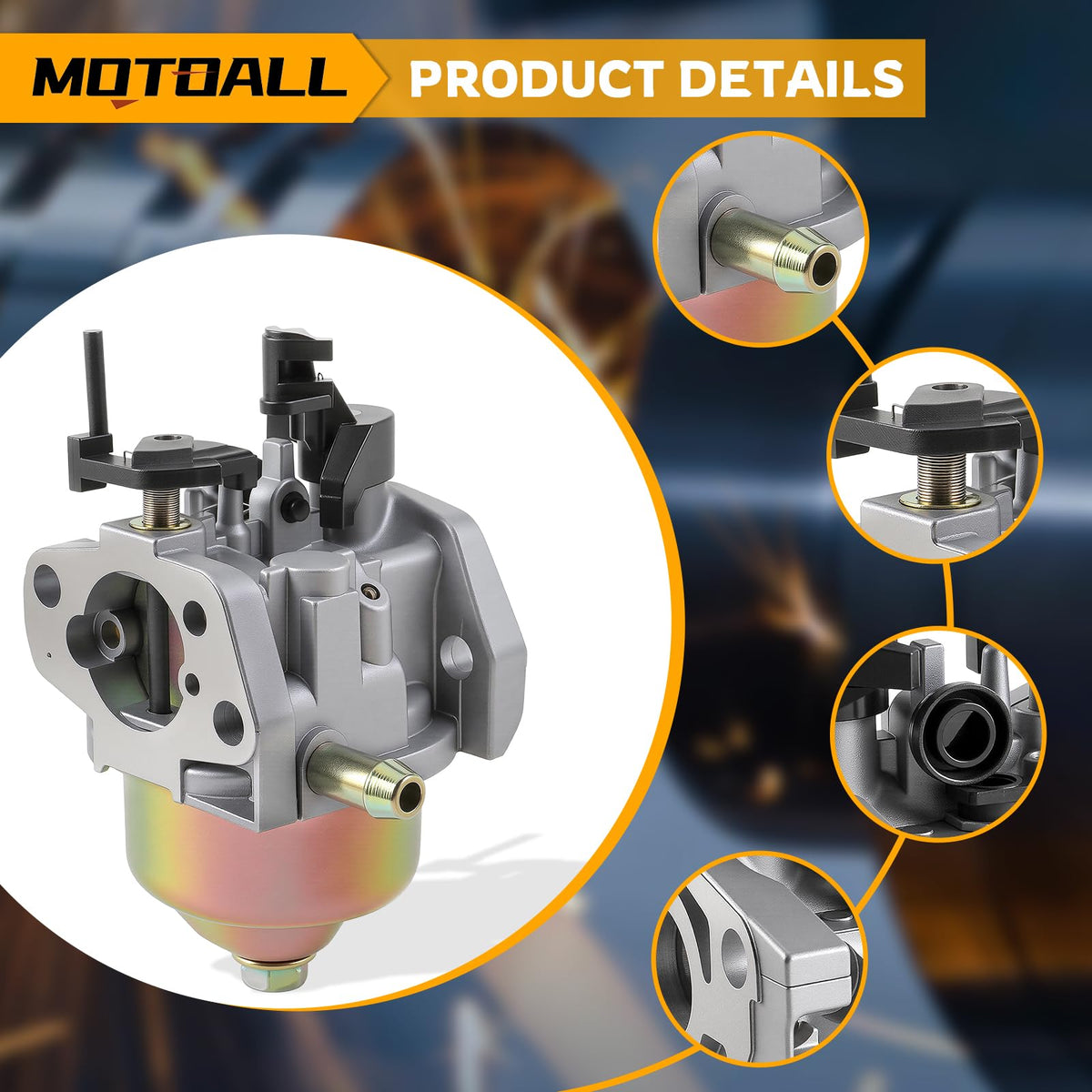 MOTOALL Huayi fuel lines included for complete kit coverage.