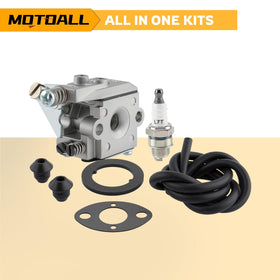 MOTOALL packaging with all included components for carburetor replacement