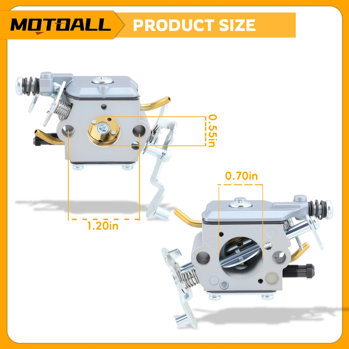 MOTOALL primer-bulb included for quick priming and easier starting