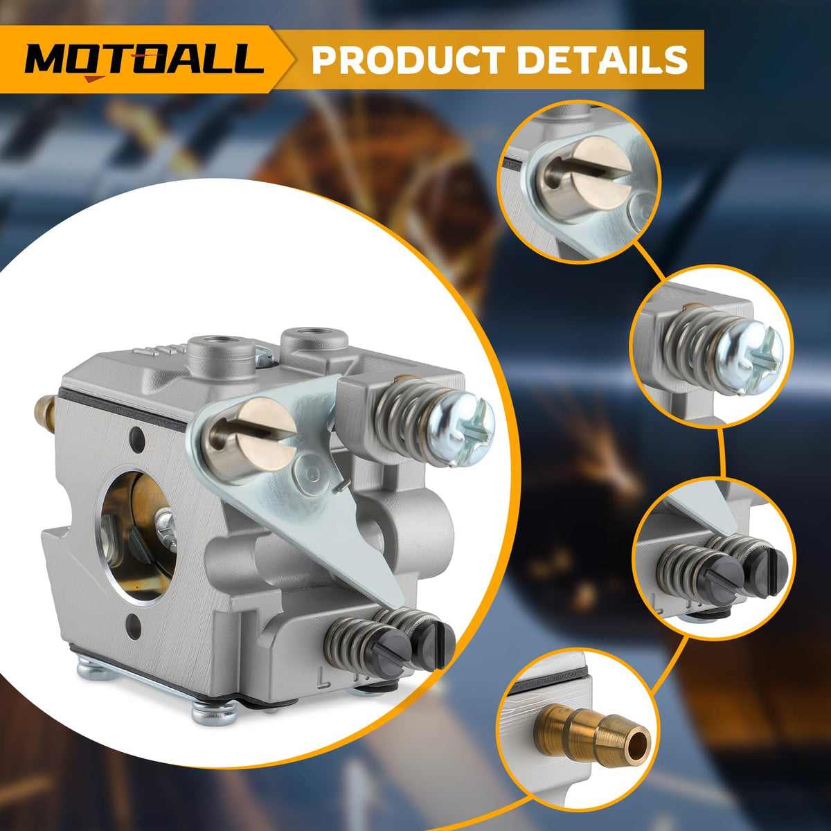 MOTOALL rubber pad mount to dampen vibration and secure fit