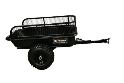 MotoAlliance Impact Implements poly tub trailer with premium side rails for organized hauling