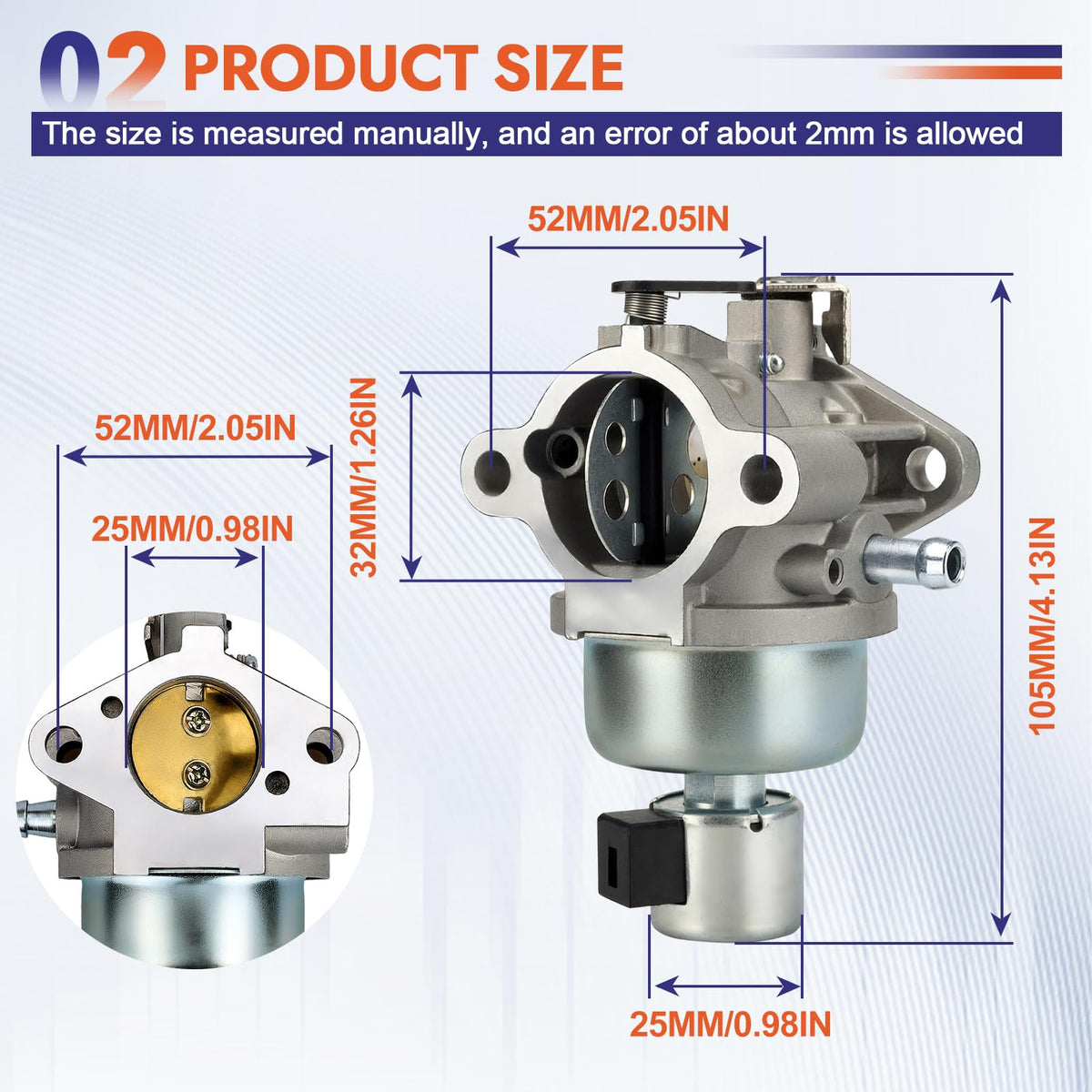 Motofoal Kohler SV600 series carburetor ensures smooth fuel delivery for lawn care.