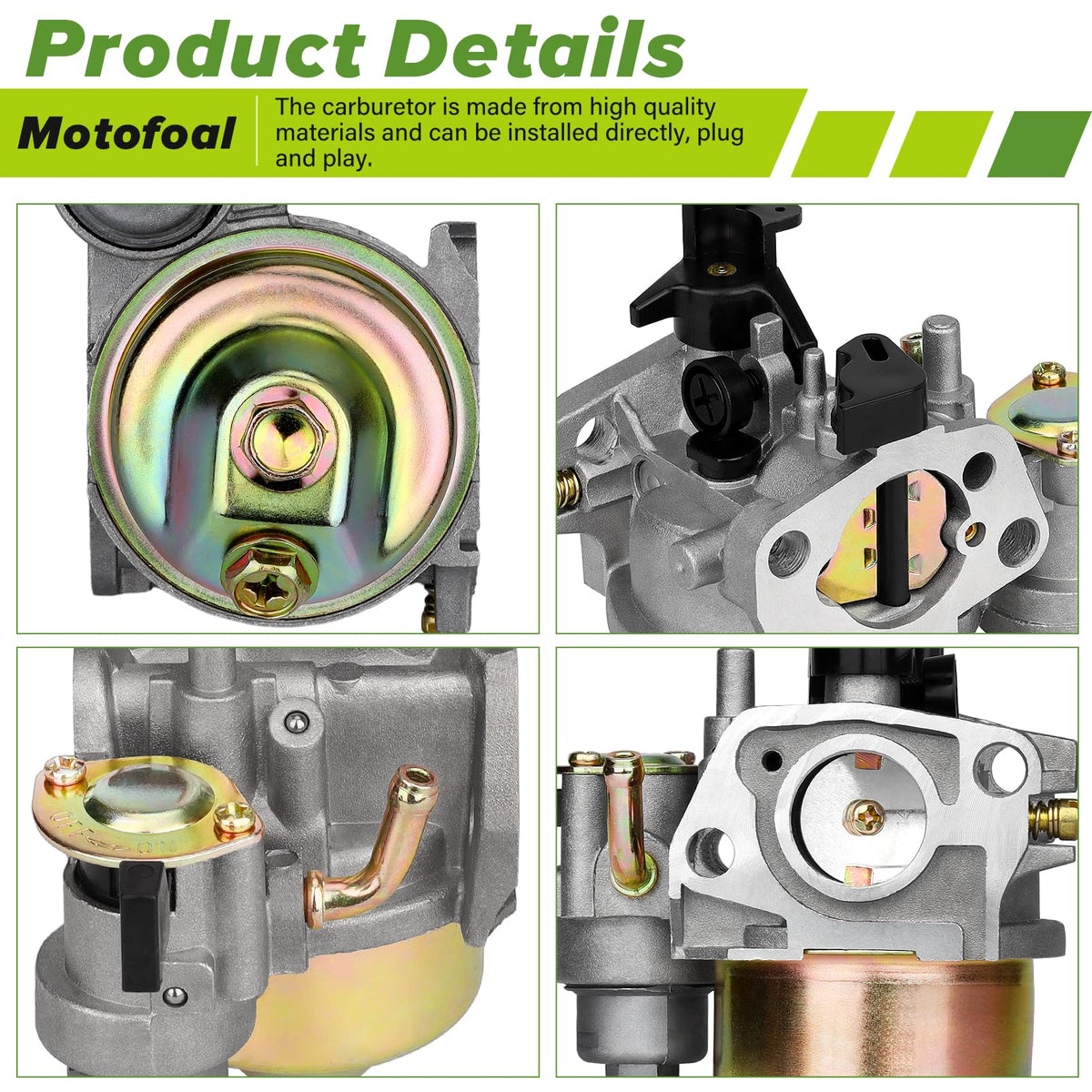 Motofoal CR950 XR950 carburetor set includes spark plug for quick setup.