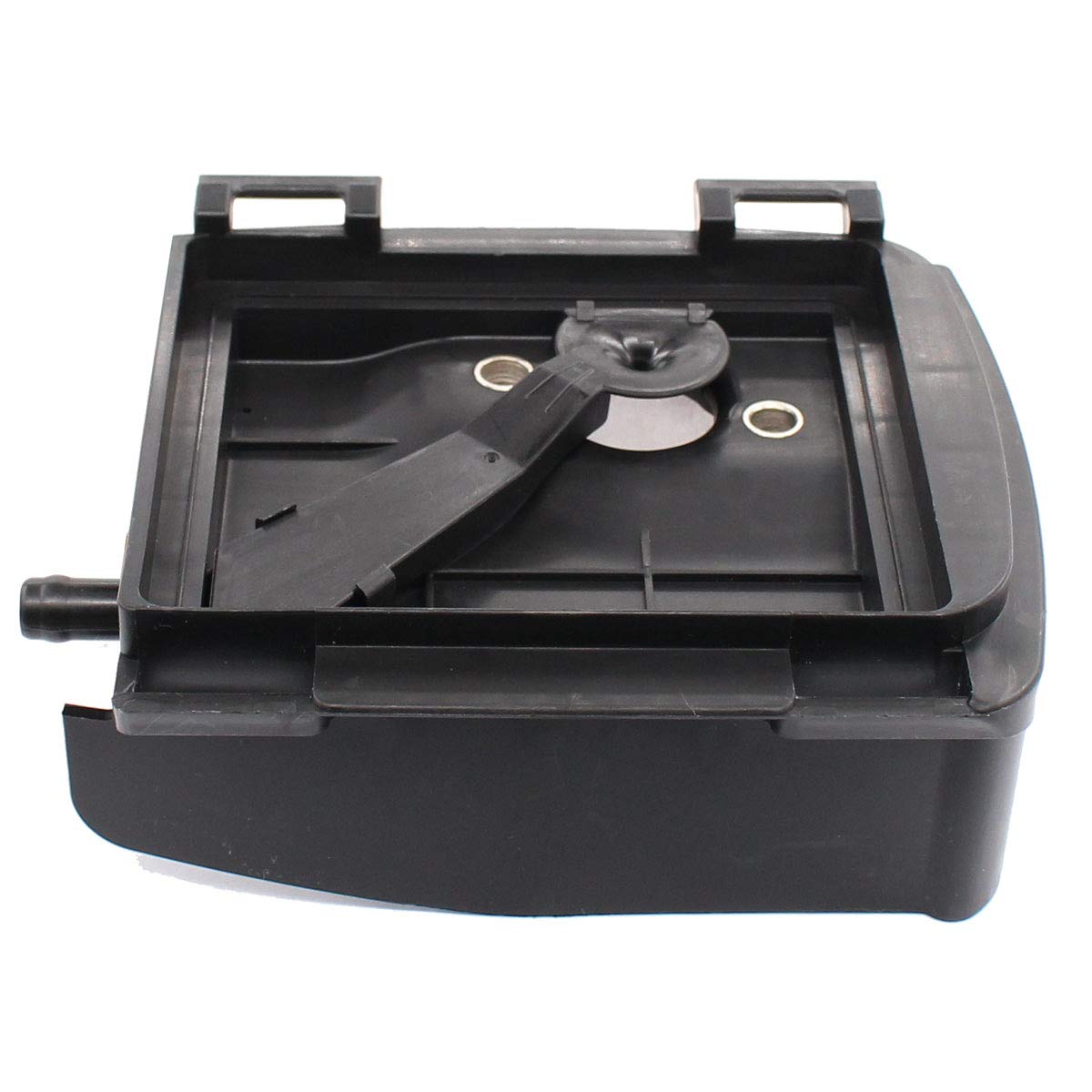 Durable plastic air filter cover base designed for repeated cleaning.