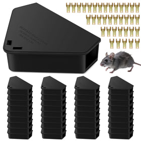 Motrapso 36-pack mouse bait stations with keys for indoor outdoor use
