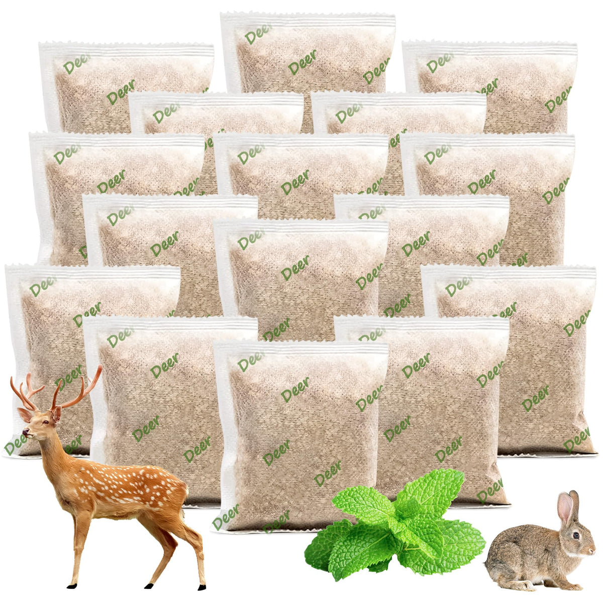 Motrapso deer pouches ready for garden use, deterring deer and rabbits naturally.