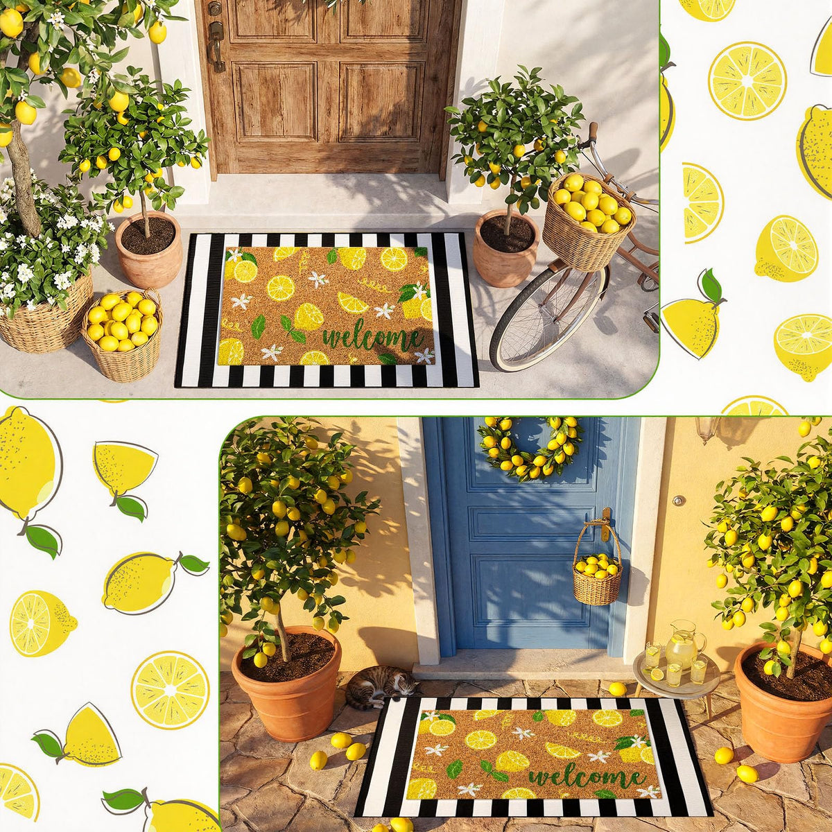 Moucuny cotton and synthetic rug blends softness with resilience.