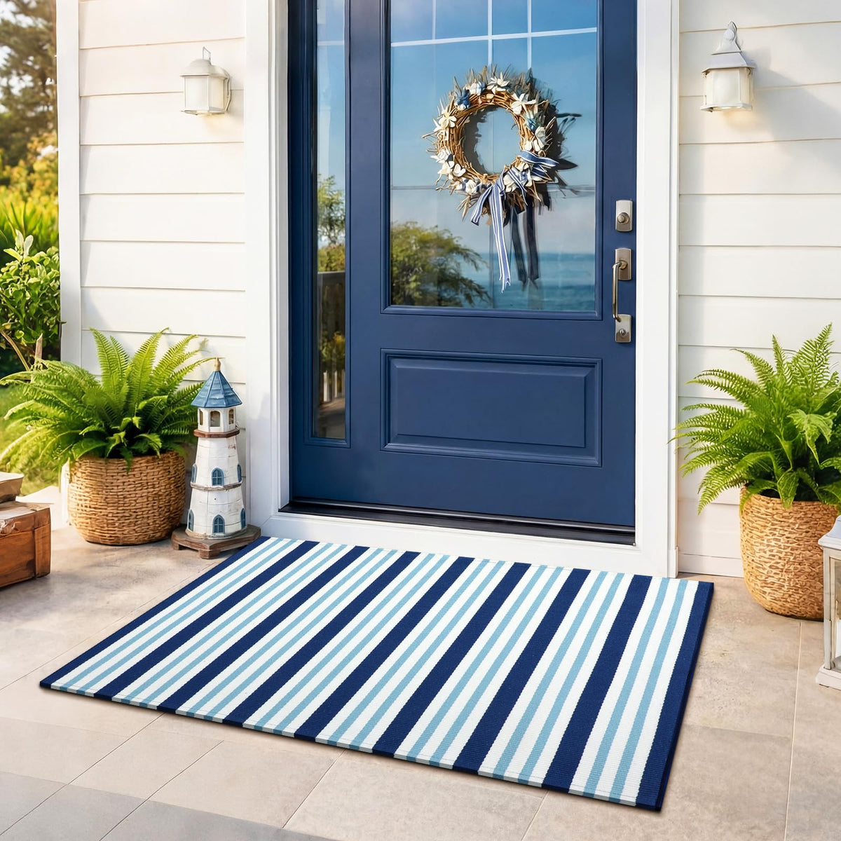 Moucuny fade-resistant mat keeps colors vibrant under sun.