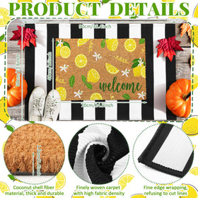 Moucuny doormat features non-slip design for safer entries.