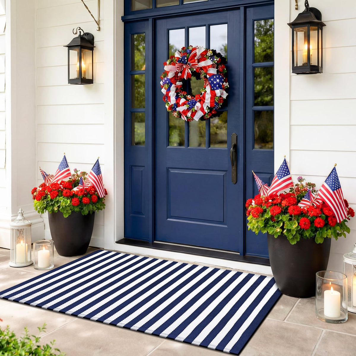Moucuny door mat machine washable for easy cleanup