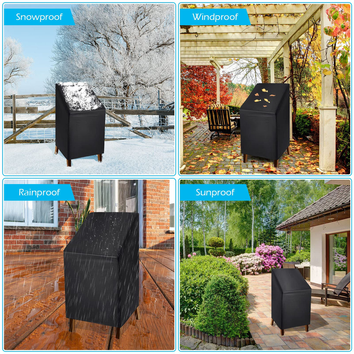 Moukeren all-season protection against wind, rain, snow, and sun