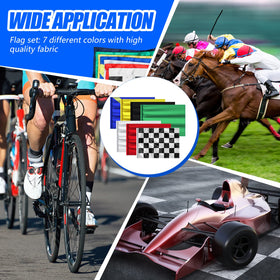 Moukeren blue-striped flag for fast car cues and signaling variants