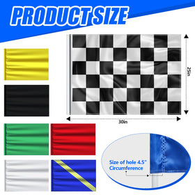 Moukeren checkered flag 25x30 inch for end signals on track