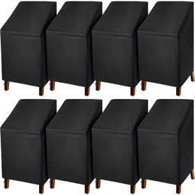 Moukeren outdoor chair cover set protects eight chairs from rain and dust