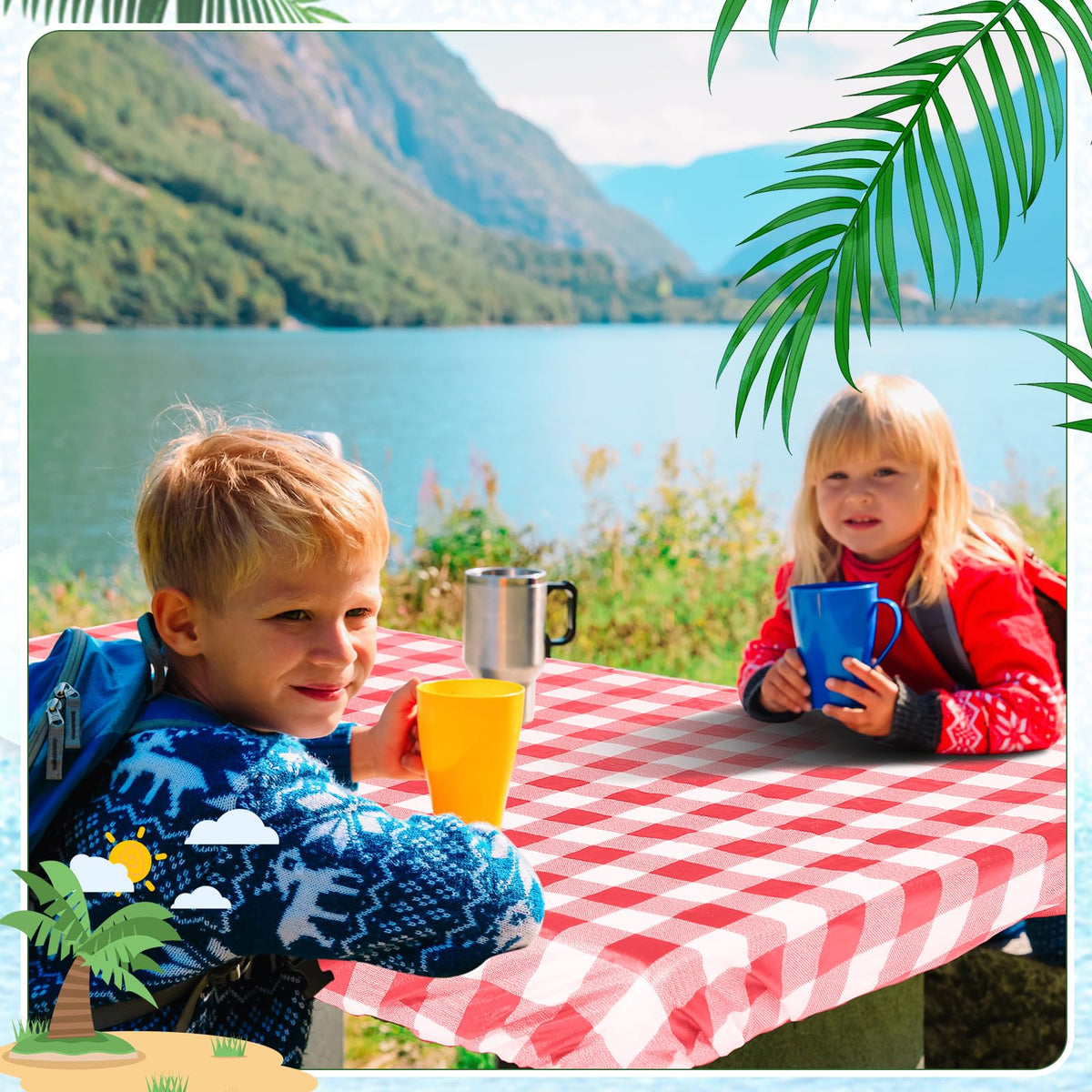 Includes one picnic table cover and two bench covers by Moukeren