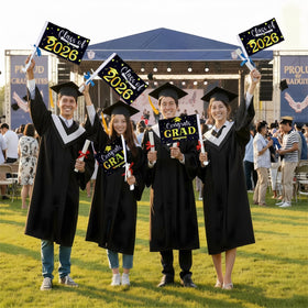 Moukeren graduation car flag for parades is weather-resistant and durable