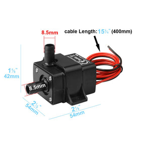 MOUNTAIN_ARK compact pump with hose connection for water features.