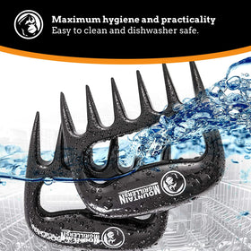 Mountain Grillers dishwasher-safe claws simplify post-meal cleanup.