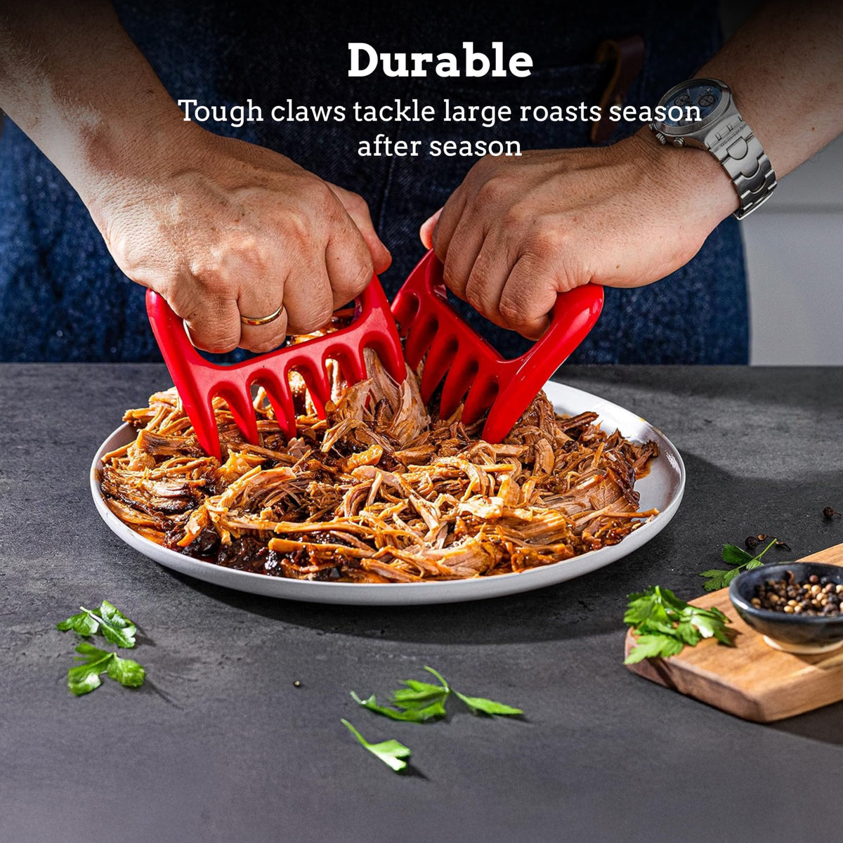 Mountain Grillers dishwasher-safe claws for quick cleanup after BBQ