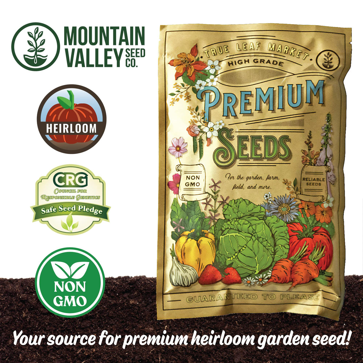 Mountain Valley Seed No-Till mix ready for broadcast spread in field