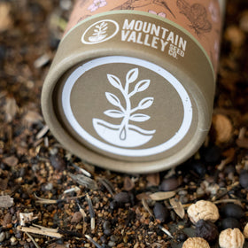 Pollinator-friendly meadow ready image featuring Mountain Valley seeds and blooms.