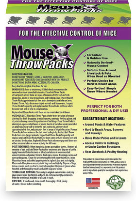 MouseX Throw Packs in use in a kitchen corner to deter rodents