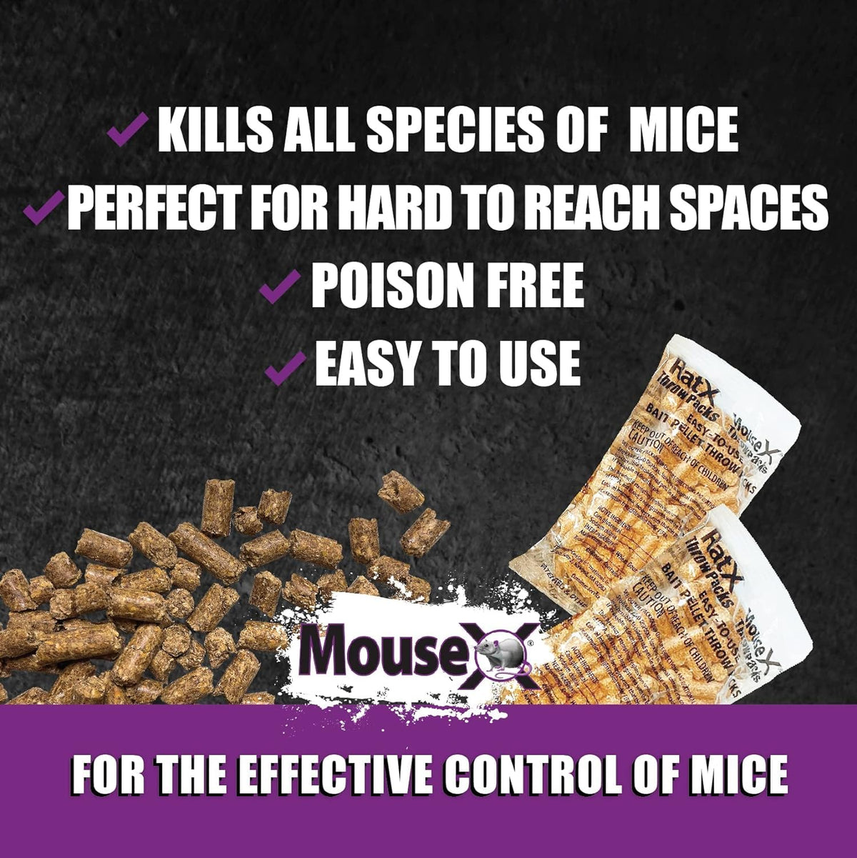 MouseX Throw Packs pack of 2 for versatile rodent management