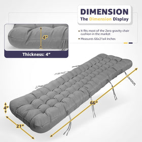 Moutosne cushion with adjustable straps securing the chair