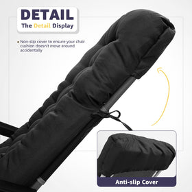 Moutosne easy-clean cushion in black with quick maintenance.