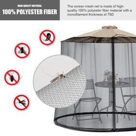 Moutosne net shields diners while enjoying the outdoors.
