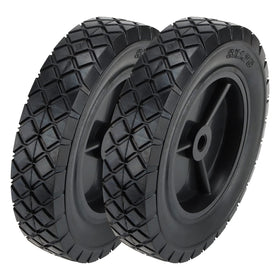MOUYAT 2-pack 8x1.75 solid wheel; durable replacement for carts and hand trucks.