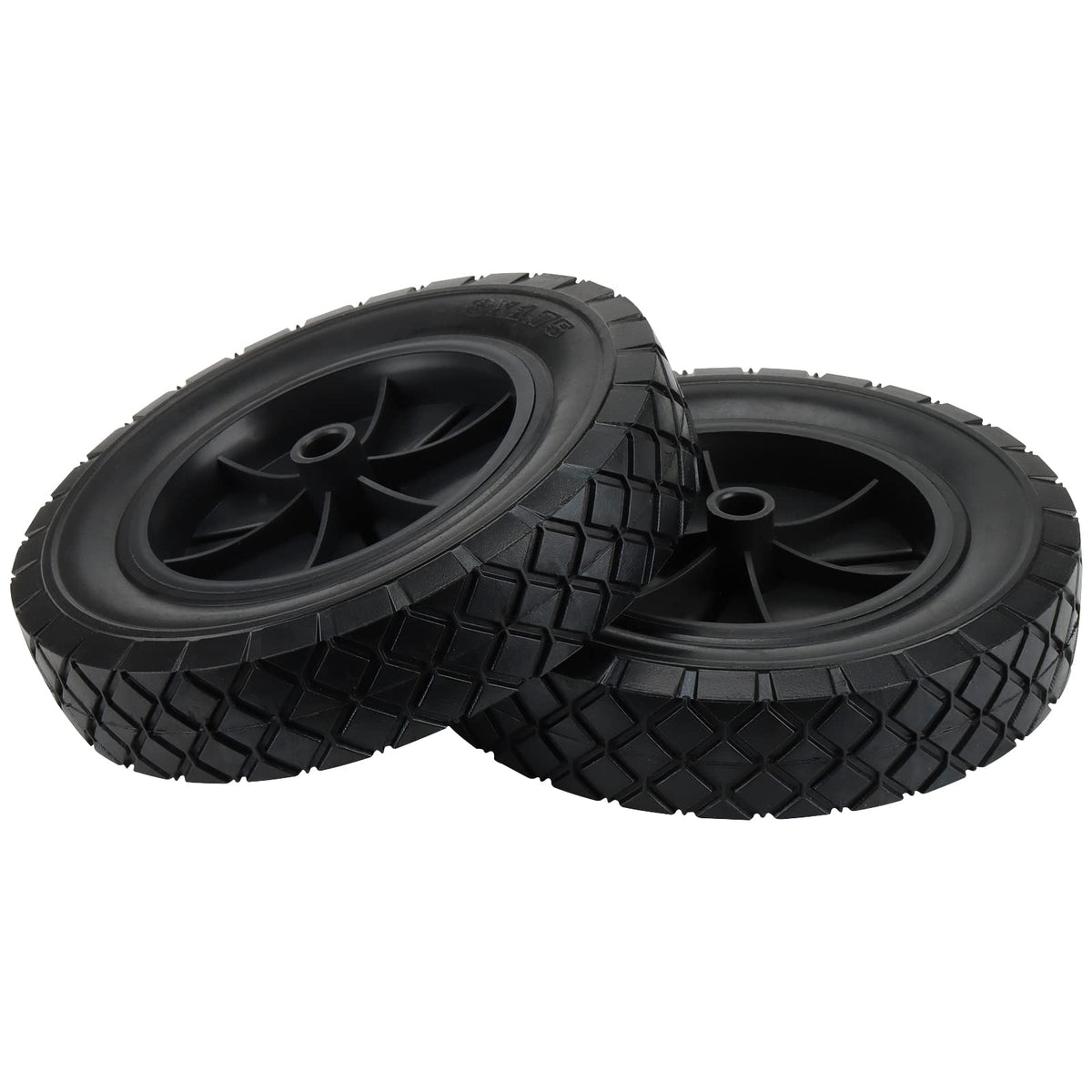 MOUYAT diamond-threaded wheel; improves grip and smooth rolling on uneven surfaces.