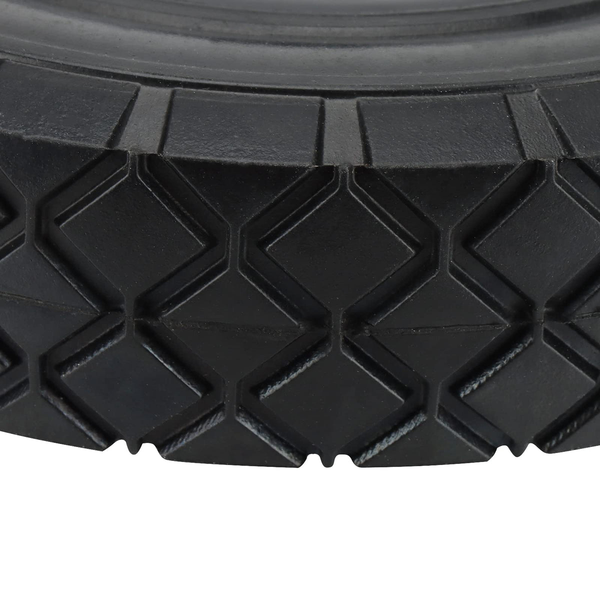 MOUYAT lawnmower wheel; durable ride across rough sidewalks and gravel.
