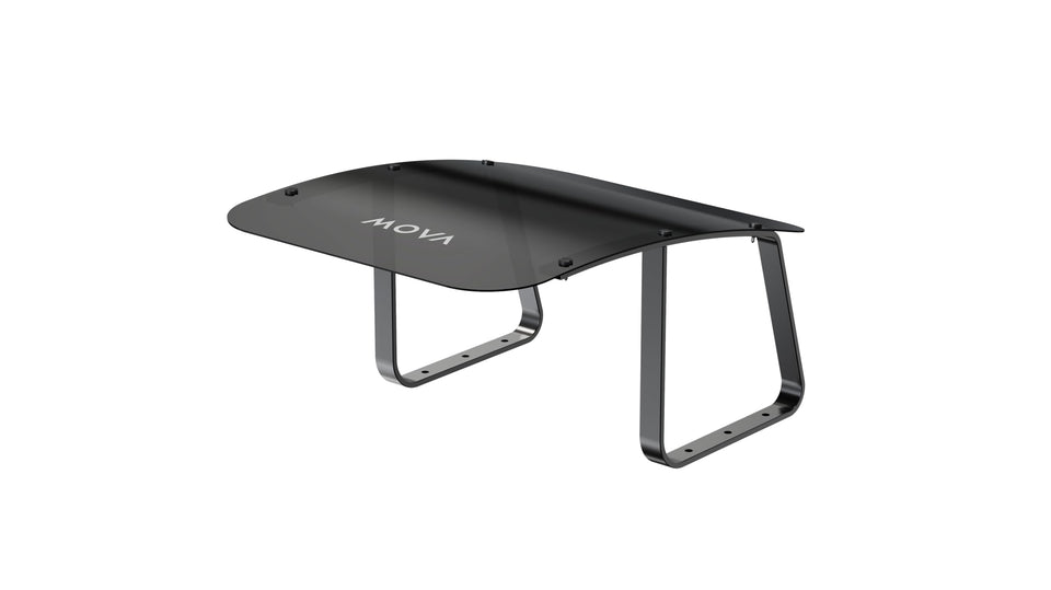 MOVA LiDAX Ultra garage roof shields mower from sun and rain