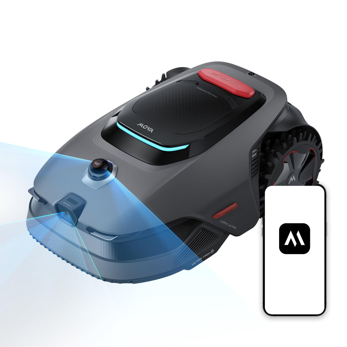 MOVA LiDAX Ultra 2000 uses AI vision and LiDAR for precise 3D yard mapping