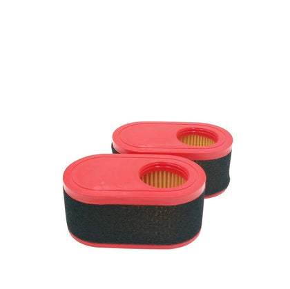 MOWFILL air-filter 2-pack shown for compatible lawn mowers, promoting clean airflow.