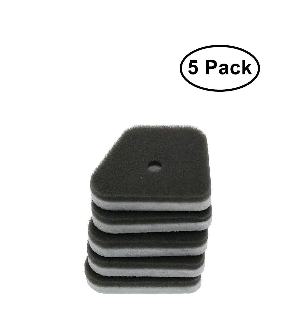 MOWFILL pack of five air filters ready for storage and replacement