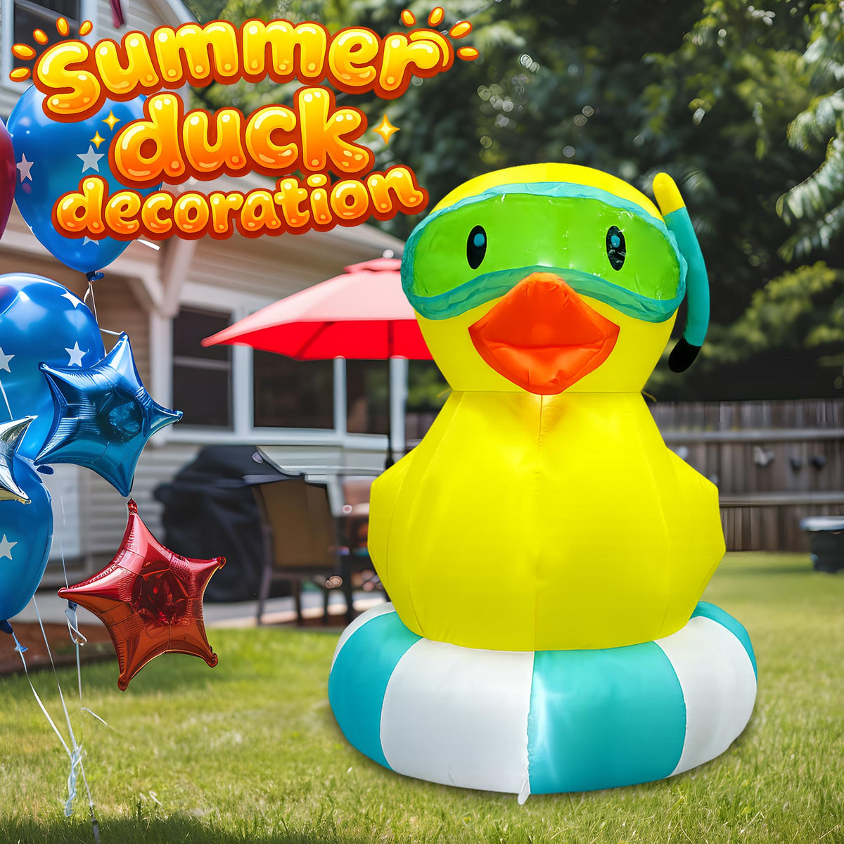 Mowholm duck with LED lights illuminates night pool parties