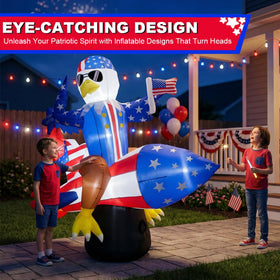 Mowholm durable PVC construction supports outdoor use of inflatable.