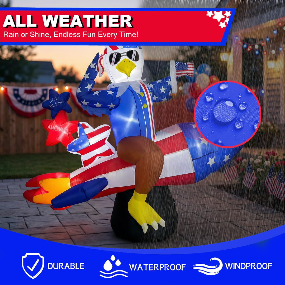 Mowholm indoor outdoor yard decor eagle inflatable suits many spaces.