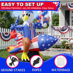 Mowholm eagle inflatable doubles as a party photo prop.