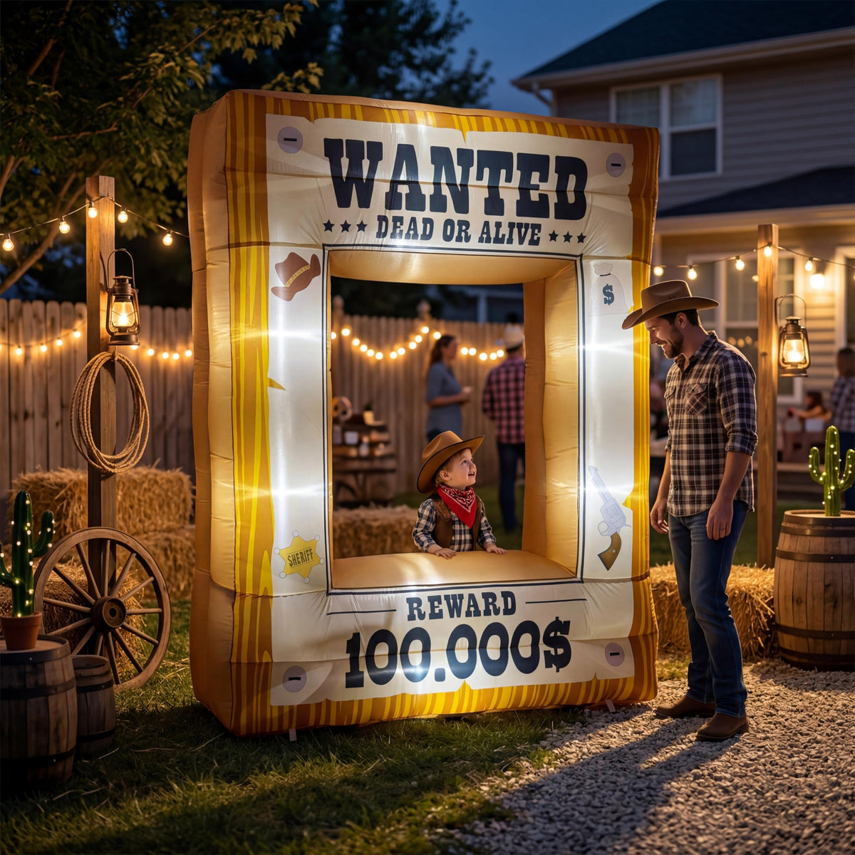 Mowholm Western Wanted Poster Frame easy setup for indoor and outdoor events