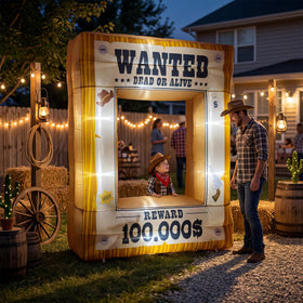 Mowholm Western Wanted Poster Frame easy setup for indoor and outdoor events