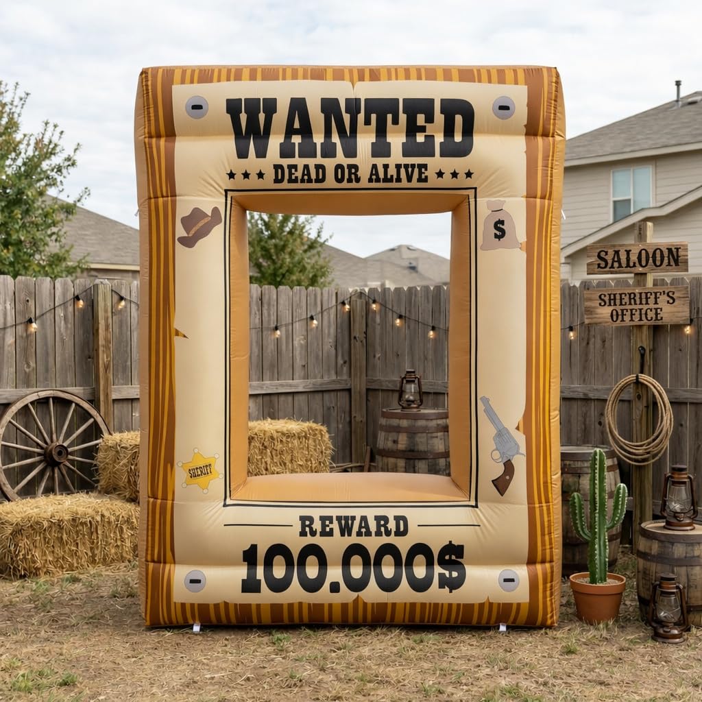 Mowholm Western Wanted Poster Frame polyester fabric for repeated seasonal use