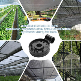 Mowpun thin-mesh shade fabric clip suitable for lightweight netting.